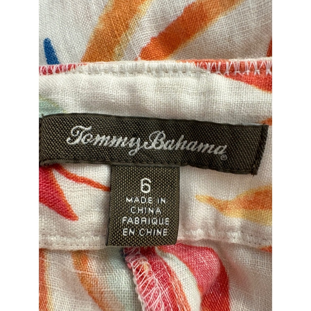 Tommy Bahama Pants Women Tropical Bird of Paradise Linen Blend Wide Leg Pants 6 - Picture 4 of 14